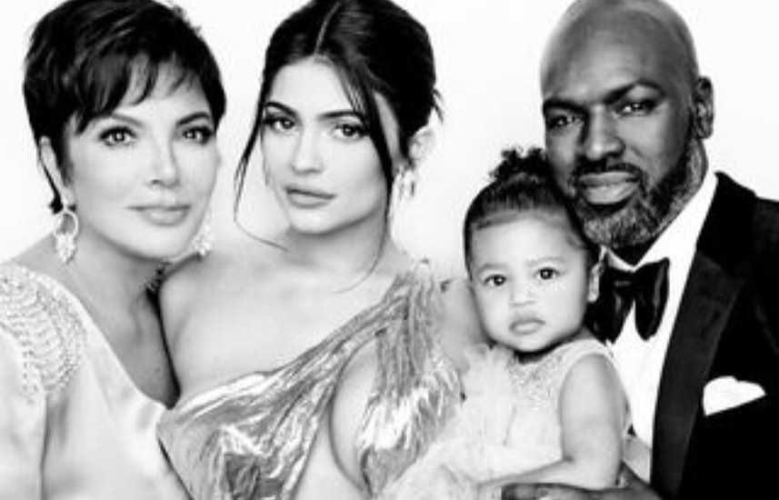 Kris Jenner, Kylie Jenner,  Corey Gamble - ślub Hailey Baldwin i Justina Biebera