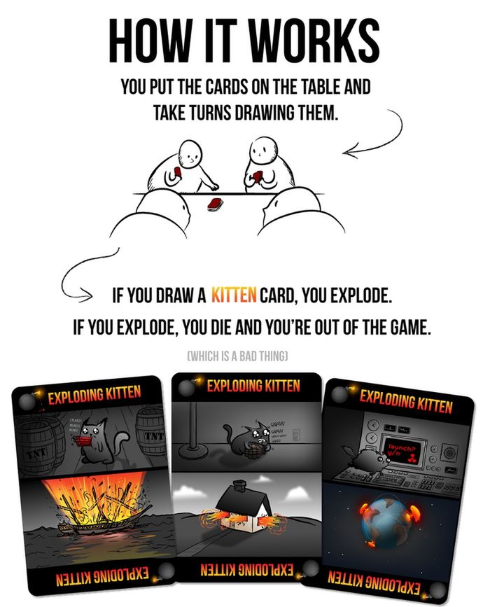 Bardzo dużo ludzi lubi koty, eksplozje i śmiercionośne owłosienie na plecach - Exploding Kittens bije rekord Kickstartera