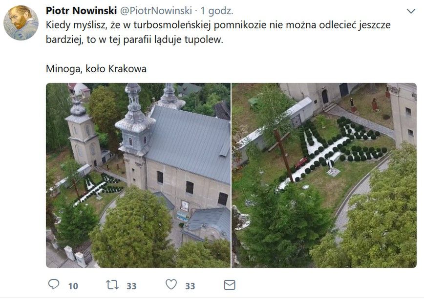 Nowe miejsce na mapie pamiątek smoleńskich. Tym razem to... ogródek w kształcie tupolewa