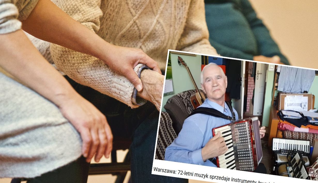 Pan Stanisław ma 72 lata. Sprzedaje instrumenty, bo nie stać go na leczenie