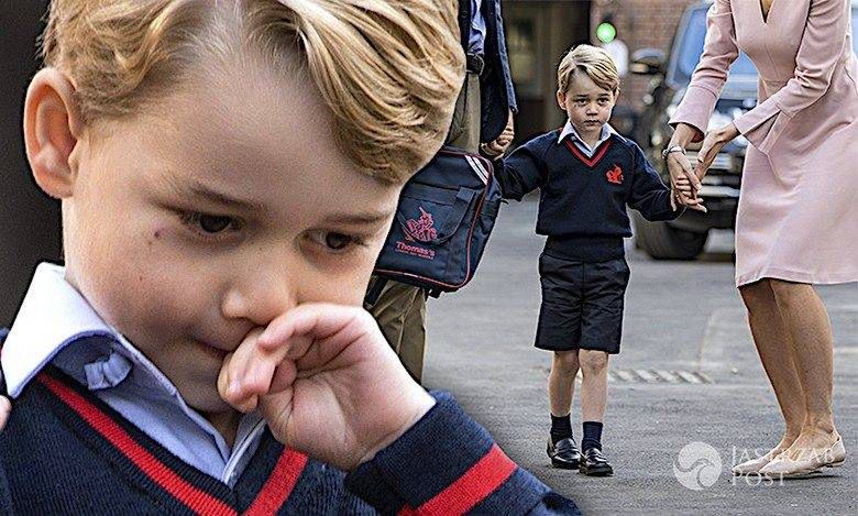 Książę George w szkole pierwszy dzień