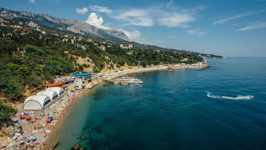 Plaża nad Morzem Czarnym na Krymie