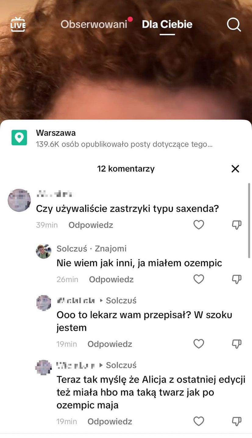 Uczestnik "Kanapowców" mówi o przepisywaniu przez lekarza w programie leków na cukrzycę