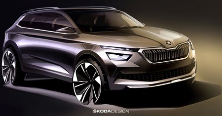Škoda Kamiq na pierwszych szkicach. Przód już skądś znamy...
