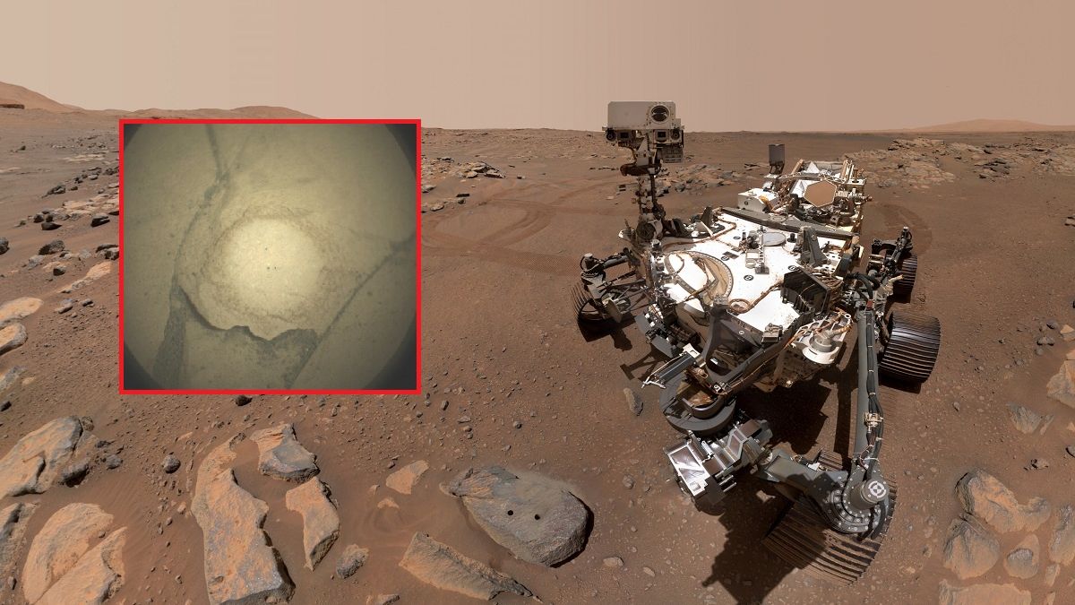 Litera "L" wyżłobiona na Marsie. "Pierwszy oficjalny inicjał"
