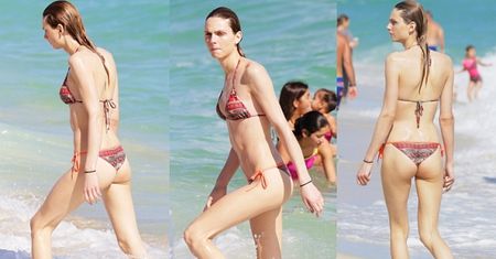 Andreja Pejic w bikini na plaży w Miami! (ZDJĘCIA)