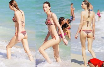 Andreja Pejic w bikini na plaży w Miami! (ZDJĘCIA)