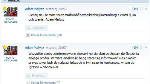 Adam Małysz dołączył do Śledzika 1