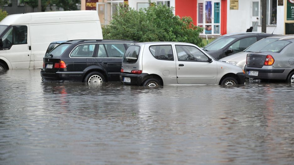 Zalane ulice w Łodzi