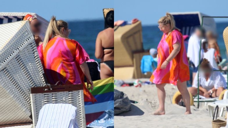 Katarzyna Niezgoda wypoczywa na plaży w Juracie