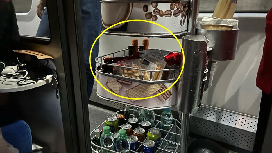 W czeskim minibarze w pociągu sprzedaje się alkohol