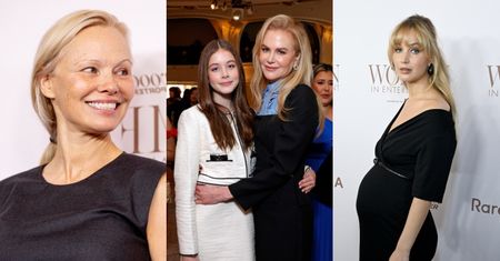 Tłum gwiazd na gali w Los Angeles: Nicole Kidman z 13-letnią córką, dostojna Pamela Anderson, ciężarna Jennifer Lawrence