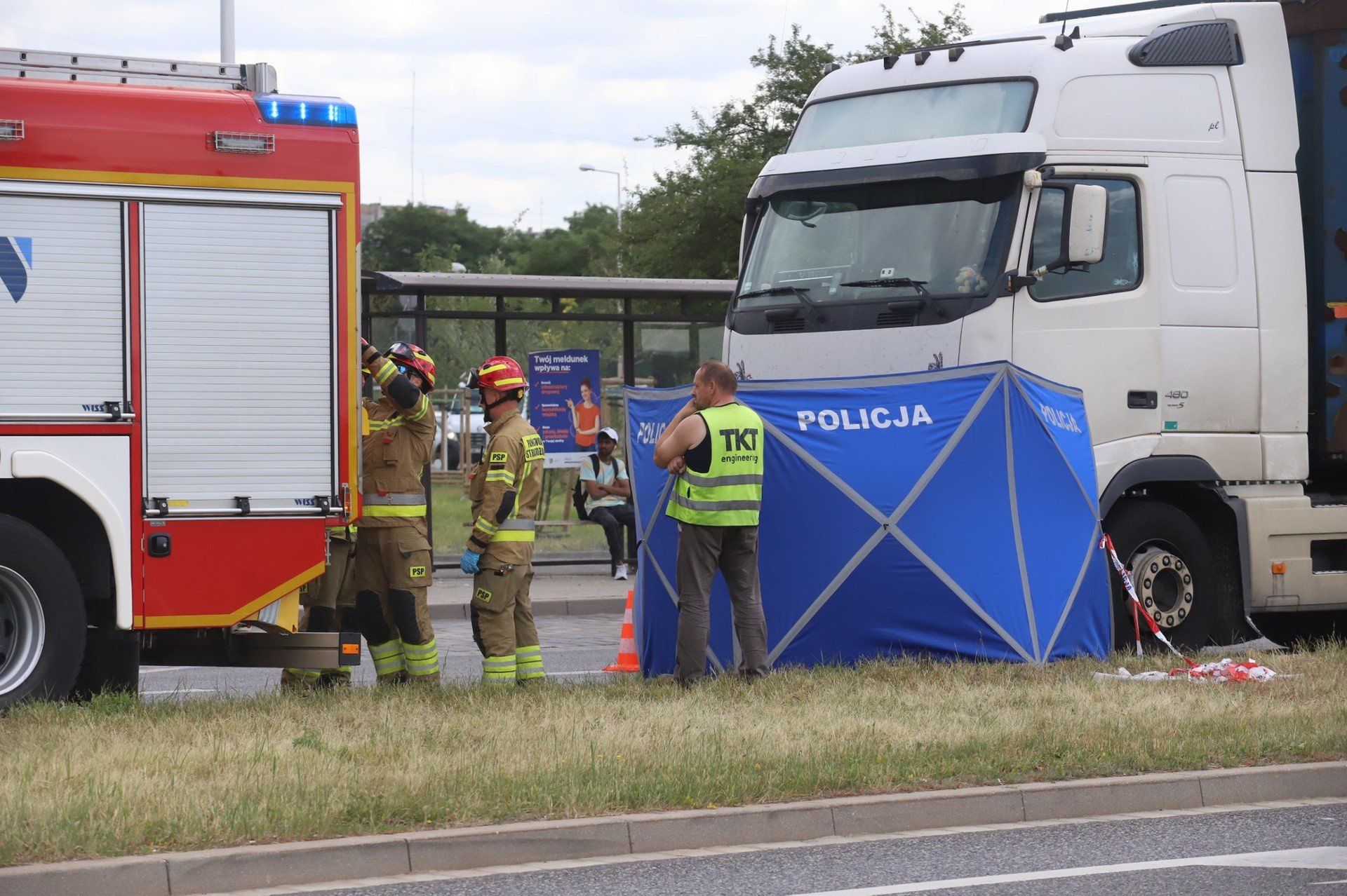 04.07.2025. Rowerzysta śmiertelnie potrącony przez ciężarówkę.