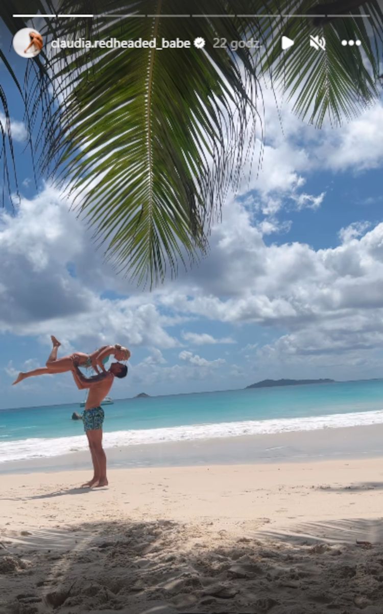 Jakub Kiwior i Claudia Kowalczyk w podróży poślubnej