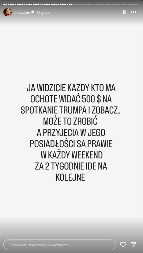 Aneta Glam chwali się wizytą w rezydencji Donalda Trumpa