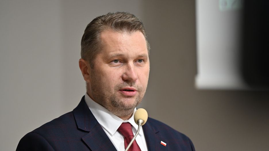 Kraków, 16.10.2023. Minister edukacji i nauki Przemysław Czarnek podczas uroczystej inauguracji roku akademickiego 2023/2024 Uniwersytetu Papieskiego Jana Pawła II w siedzibie uczelni w Krakowie, 16 bm. (sko) PAP/Art Service