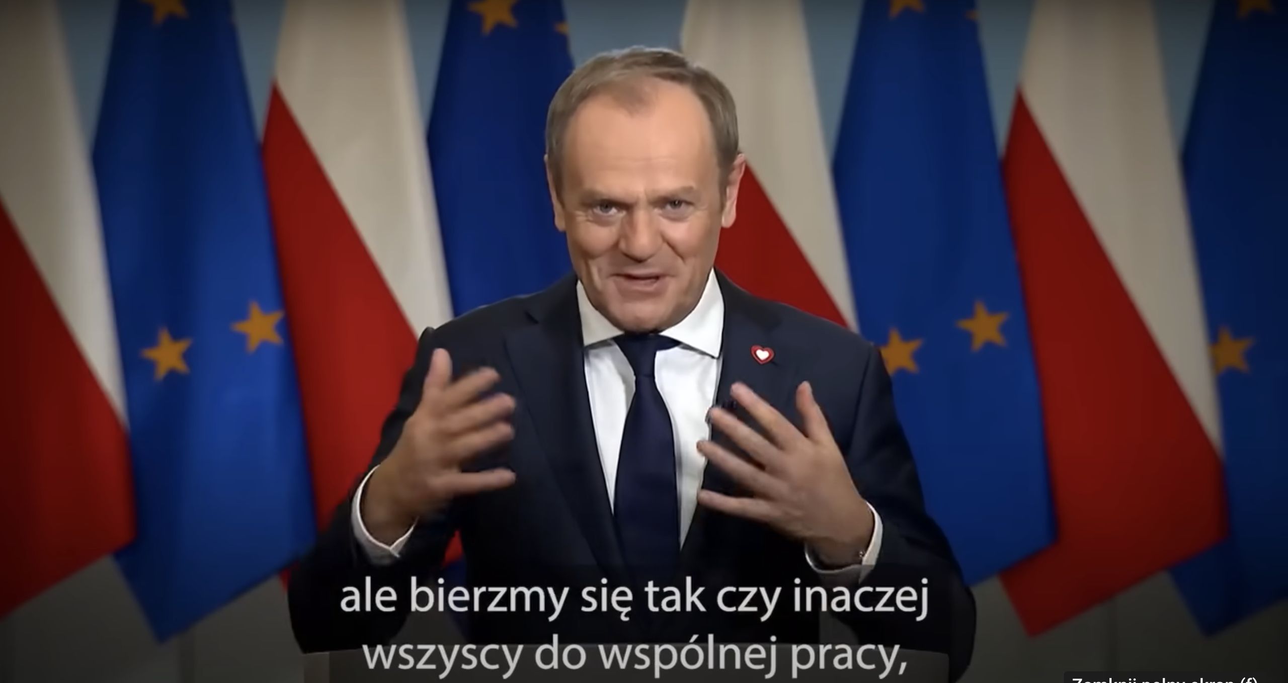 Donald Tusk podczas orędzia