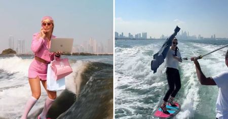 Polska surferka podbija internet. Wchodzi na deskę w szpilkach i drogich sukniach