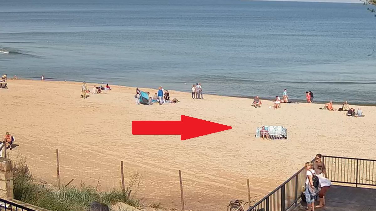 Ujęcie z kamery w Stegnie.