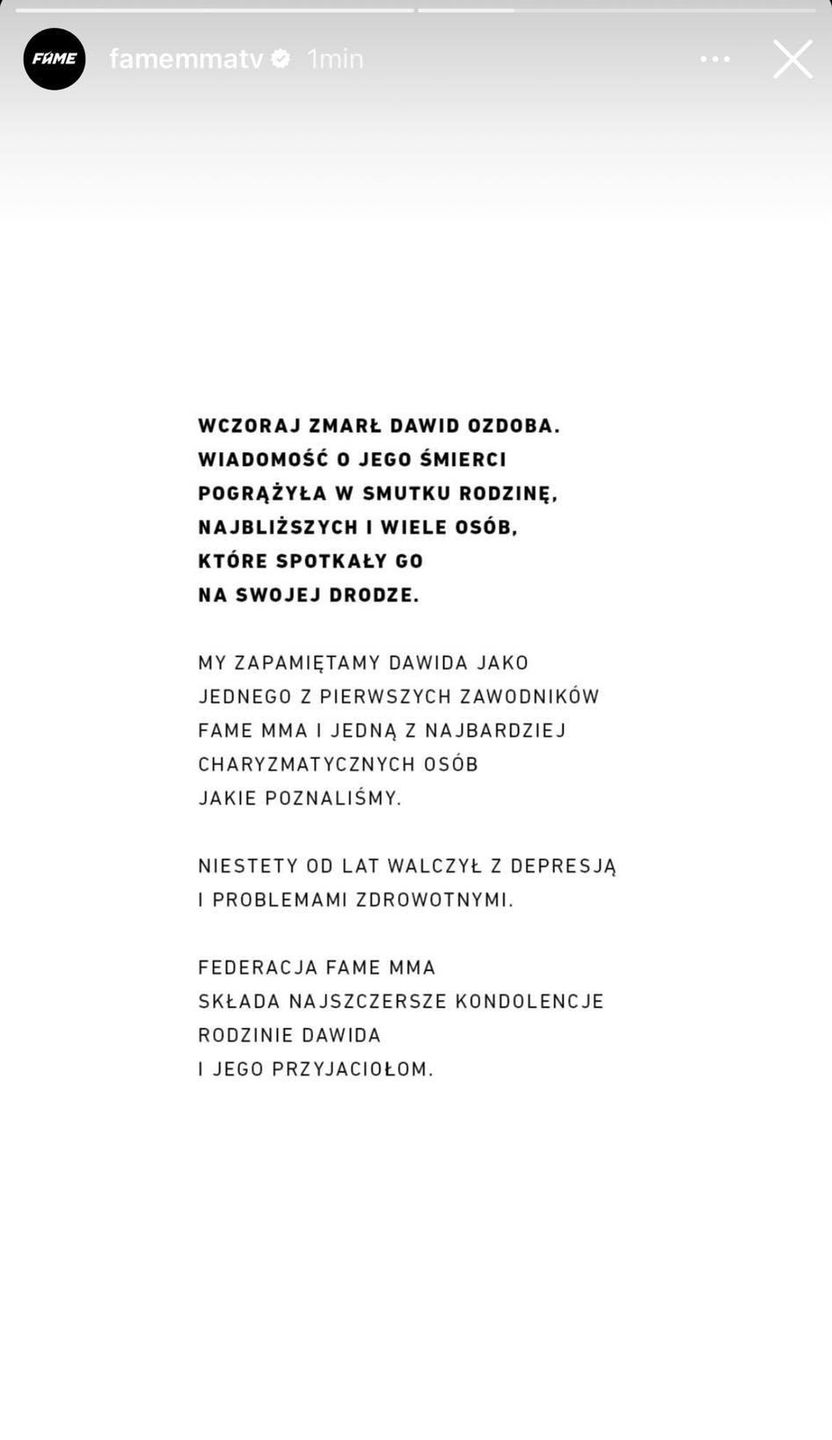 Pożegnanie Dawida Ozdoby