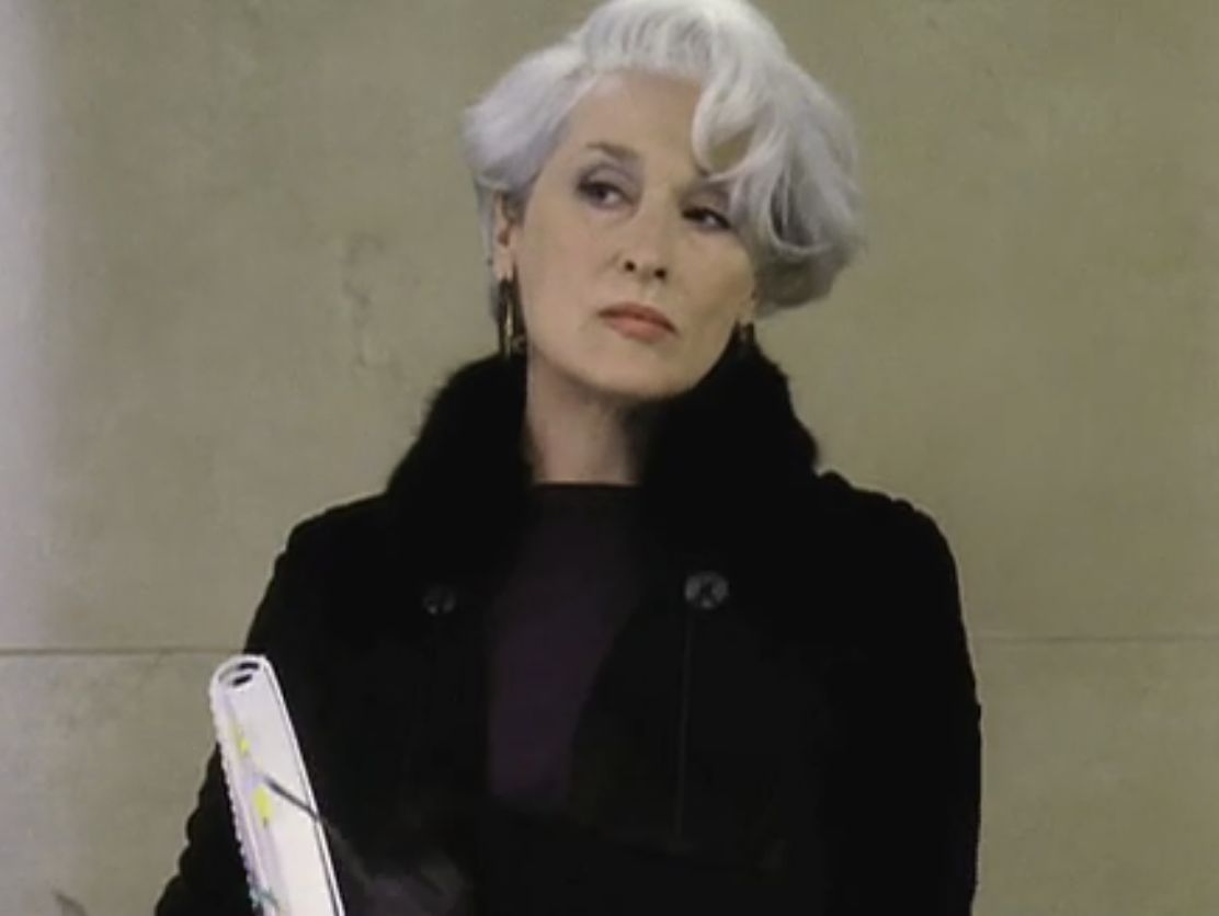 Meryl Streep w filmie "Diabeł ubiera się u Prady"