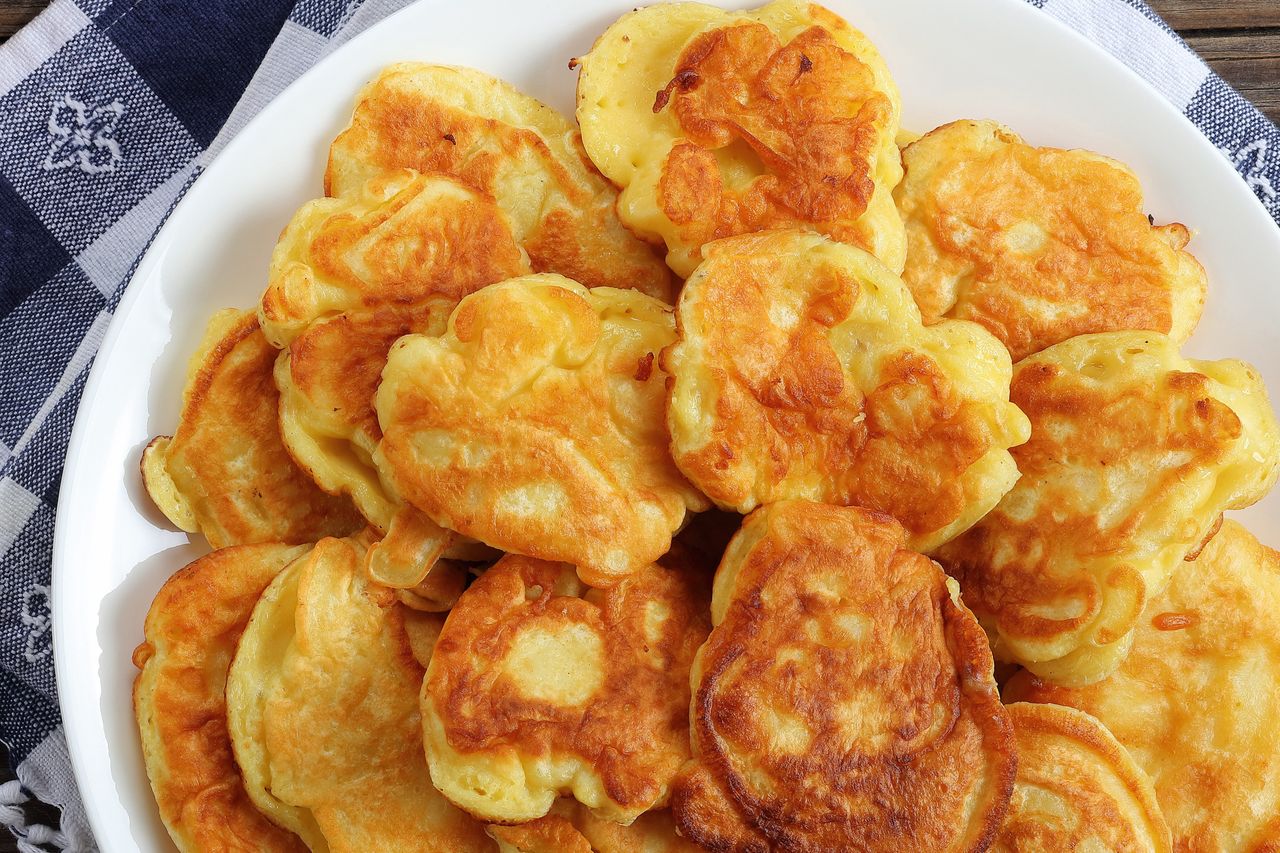 The secret to perfect apple fritters lies in beaten egg whites