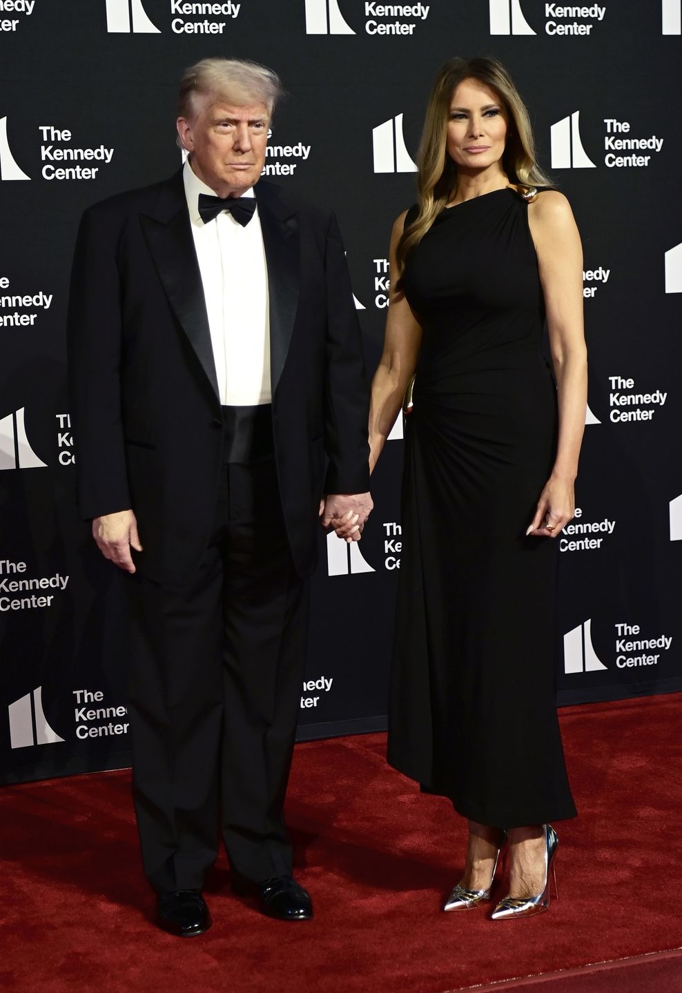 Donald i Melania Trumpowie na premierze "Nędzników"