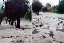 Potężne gradobicie. Nagranie w sieci, "biało jak zimą"