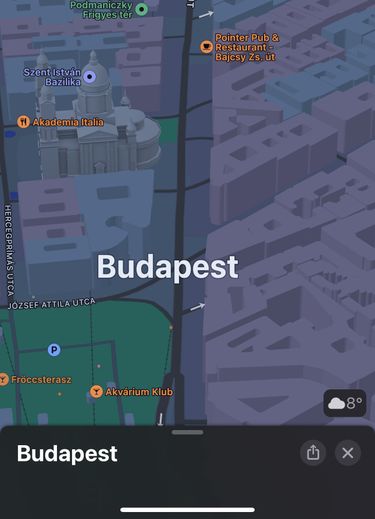 Mapy Apple: widok 3D w Budapeszcie