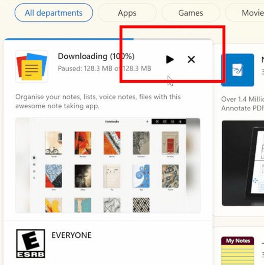 Sklep w Windows 11 - pobieranie