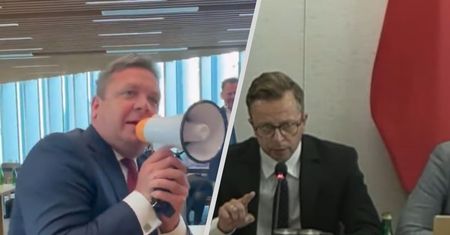 Kuriozalne sceny na komisji śledczej. Wyciągnął megafon i zaczął krzyczeć