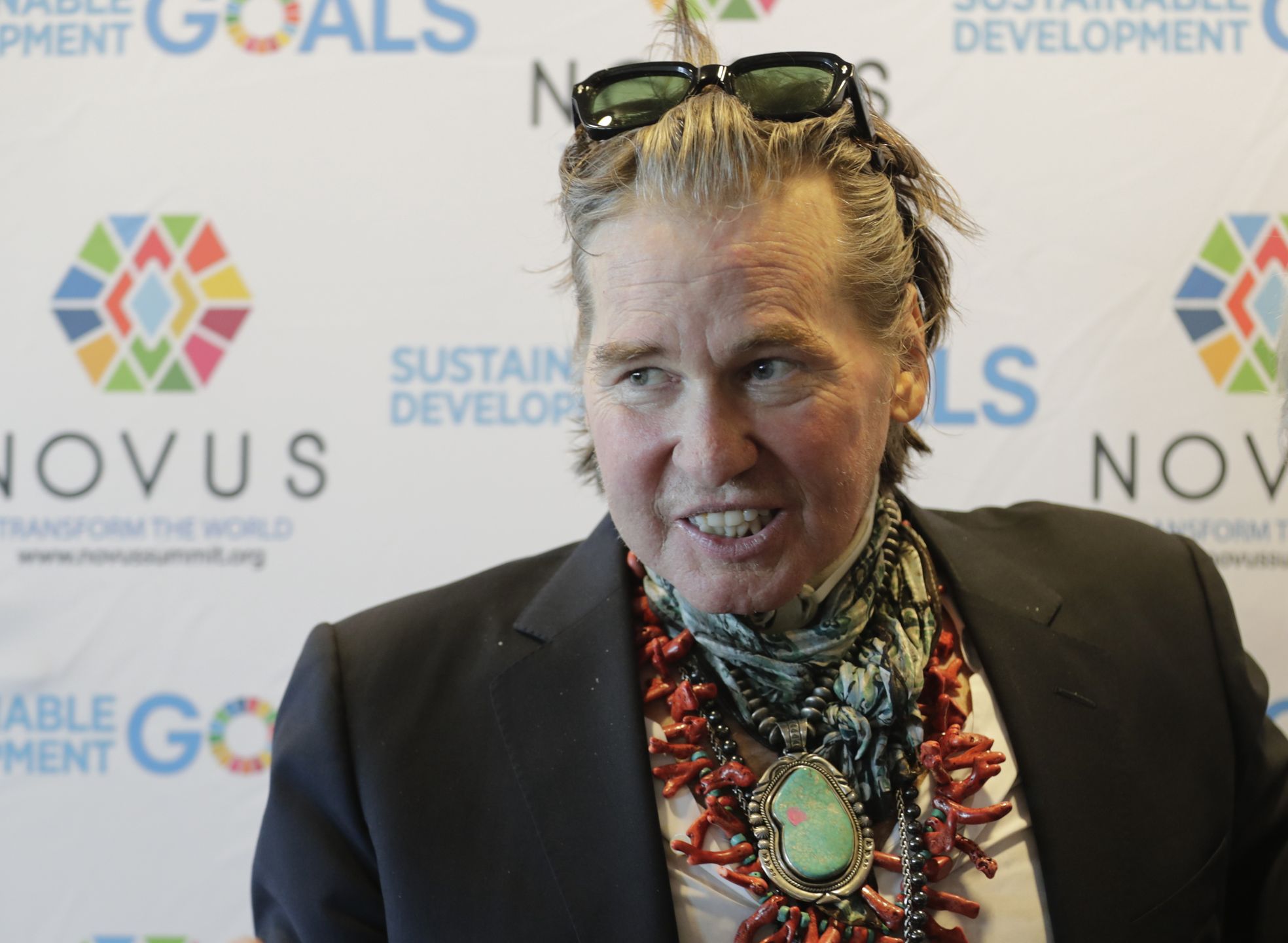 Val Kilmer
Actor Val Kilmer visits the United Nations headquarters in New York City, New York to promote the 17 Sustainable Development Goals (SDGs) initiative, July 20, 2019. (Photo by EuropaNewswire/Gado/Getty Images)
EuropaNewswire/Gado