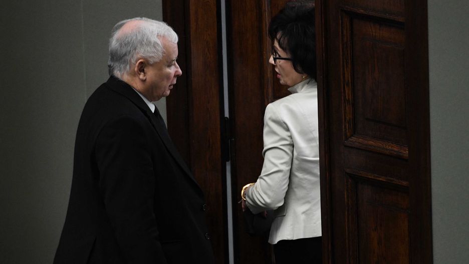 Jarosław Kaczyński i Elżbieta Witek