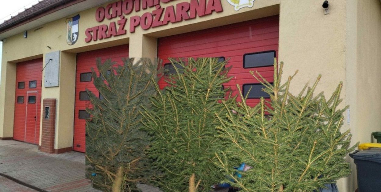 Kunice: Świąteczna akcja "Choinka od Strażaka"