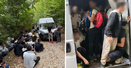47 imigrantów w busie. Polacy zatrzymani