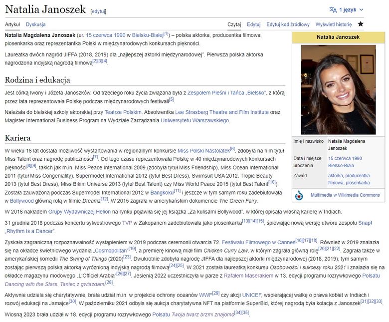 Biogram Natalii Janoszek przed edycją