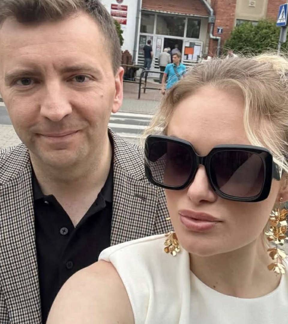 Weronika Schreiber z mężem