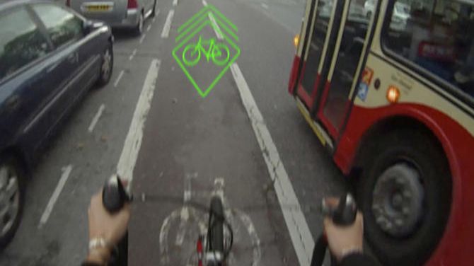 Laser ostrzega kierowców o zbliżającym się rowerzyście 1