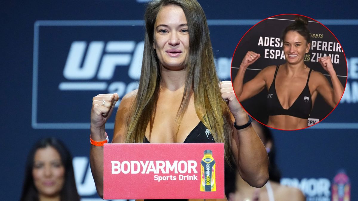 Karolina Kowalkiewicz podczas ważenia