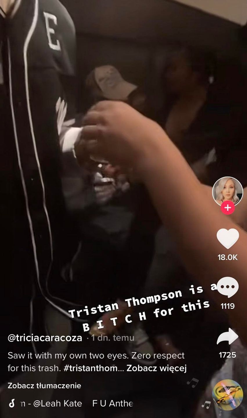 Tristan Thompson z nową sympatią na kolanach