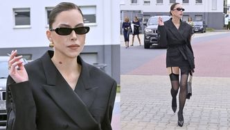 Julia von Stein mknie na ramówkę Polsatu z papierosem w dłoni i prezentuje efekty LIFTINGU TWARZY