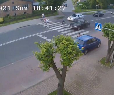 Śląsk. Kierowca prawie rozjechał dziecko na hulajnodze. Nagranie szokuje