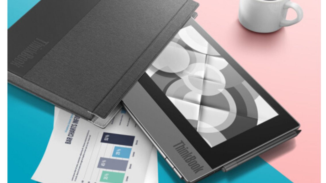 Lenovo ThinkBook Plus to laptop z dodatkowym ekranem z e-papieru. Czytnik e-ink w komputerze 1