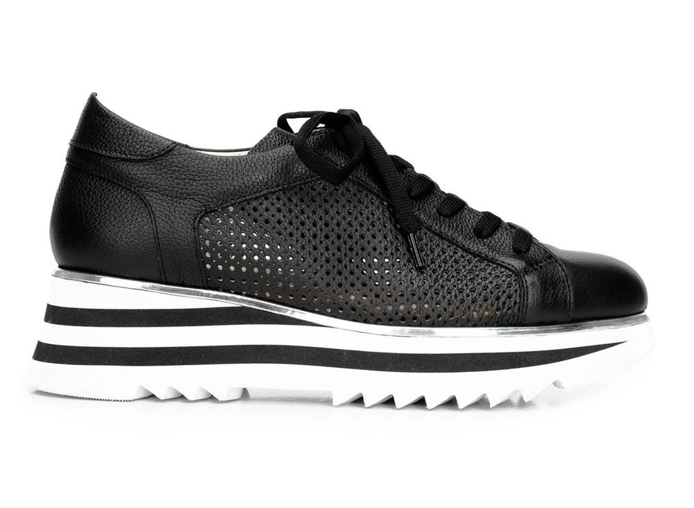 Damskie sneakersy ze skóry perforowanej