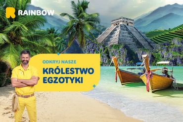 Reklama zagranicznych wycieczek Rainbow Tours