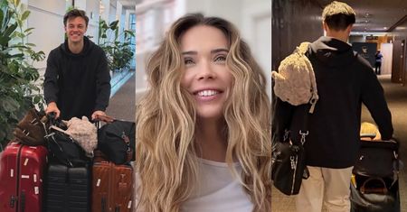 Sandra Kubicka zabrała syna i jego "STEP DADDY'EGO" na wakacje. Obładowany Adam dzielnie pchał wózek: "A chciał tylko pójść na kawę..."