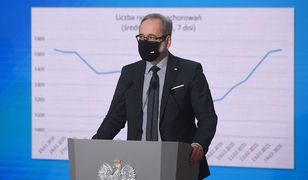 Niedzielski pokazał wykres. "Tutaj nie widać trzeciej fali koronawirusa"