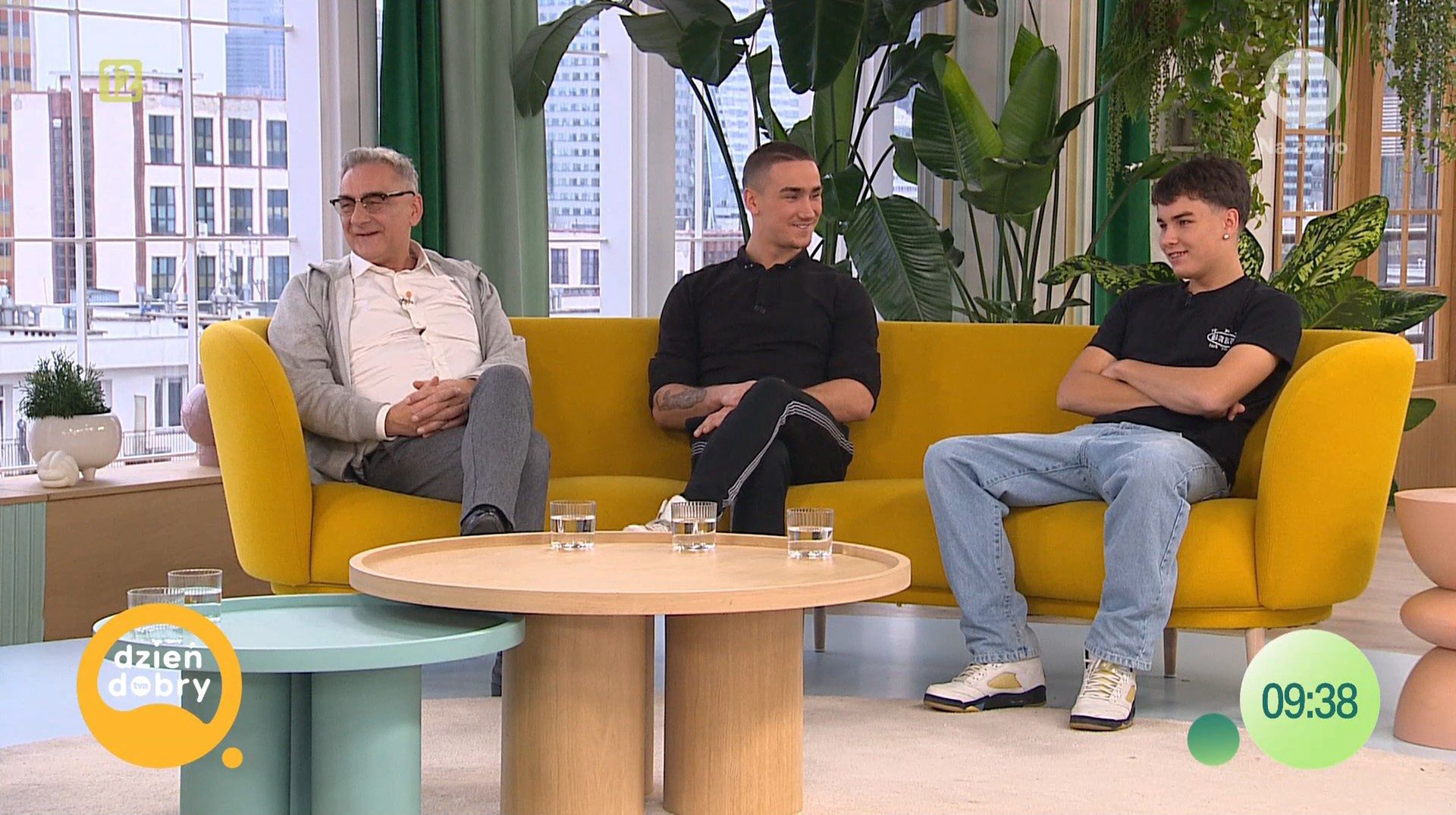 Robert Gonera z synami w programie "Dzień Dobry TVN"