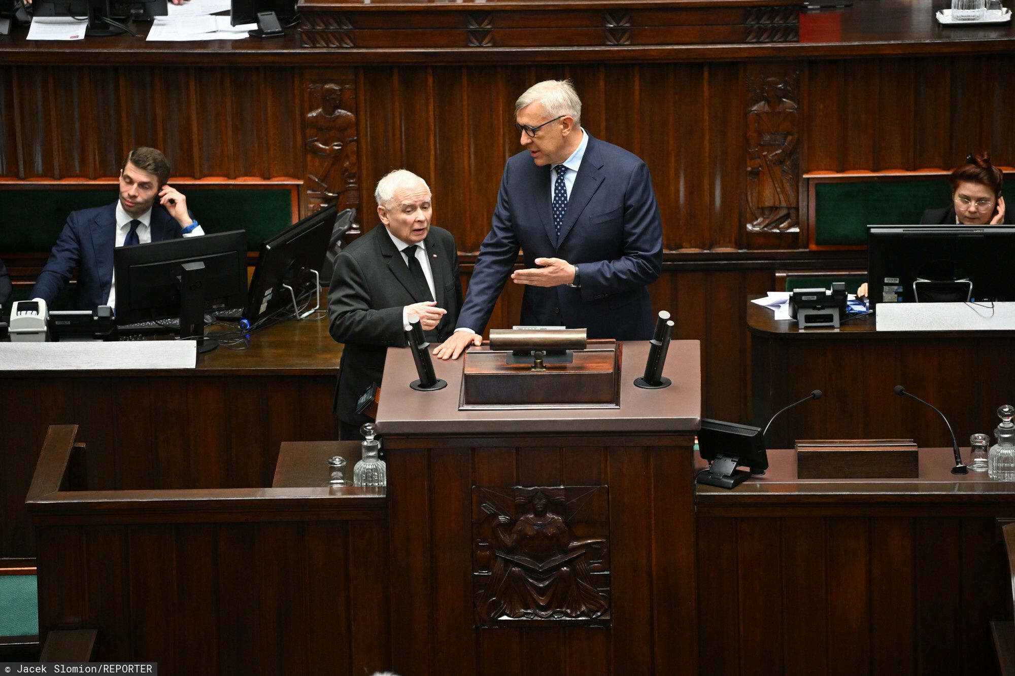 Jarosław Kaczyński i Roman Giertych