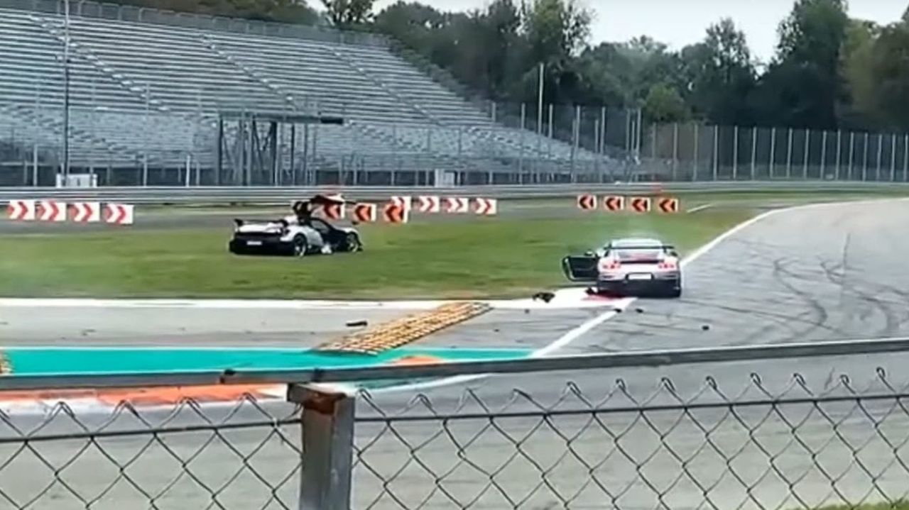 Porsche 911 GT2 RS i Pagani Huayra warte 10 mln zł rozbite na torze. To nie był wyścig!